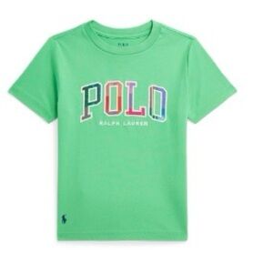 Polo by Ralph Lauren Kids Tee in Green with Colorful Logo